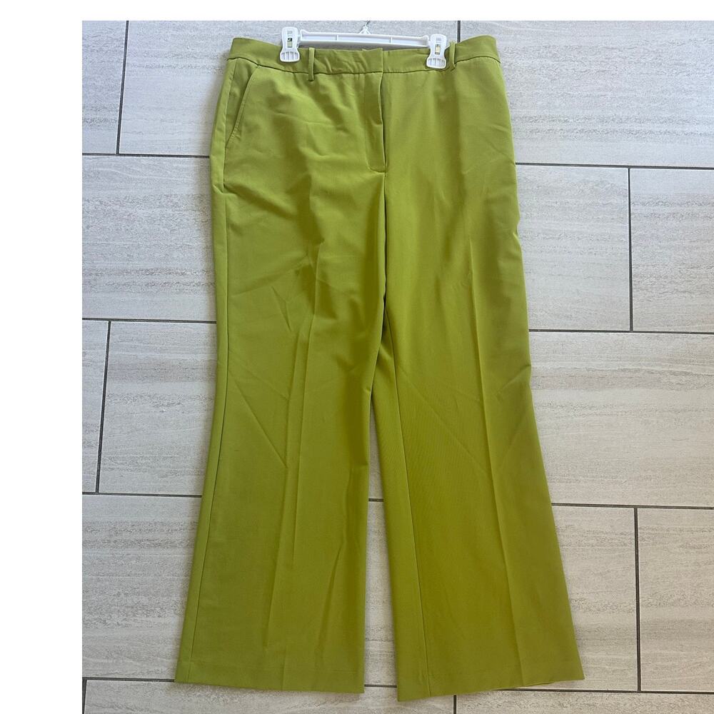 Worthington High Rise Trouser Pants Women 18 NWT Lime